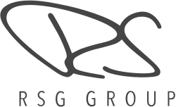 RSG Group Markenlogo – Minimalistisches schwarzes R-Symbol